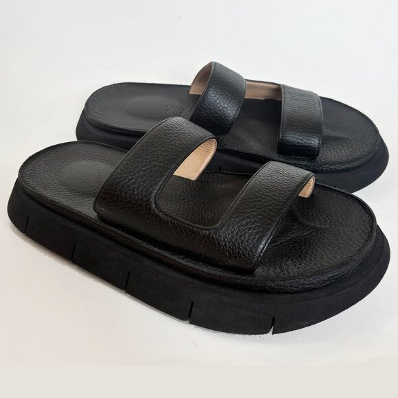 Marsell Shoes - Marsèll Intagliato Scalzato Black Chunky Slider Sandals size